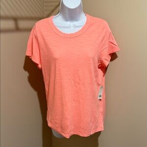 Banana Republic Vibrant Coral Short Sleeve Tee